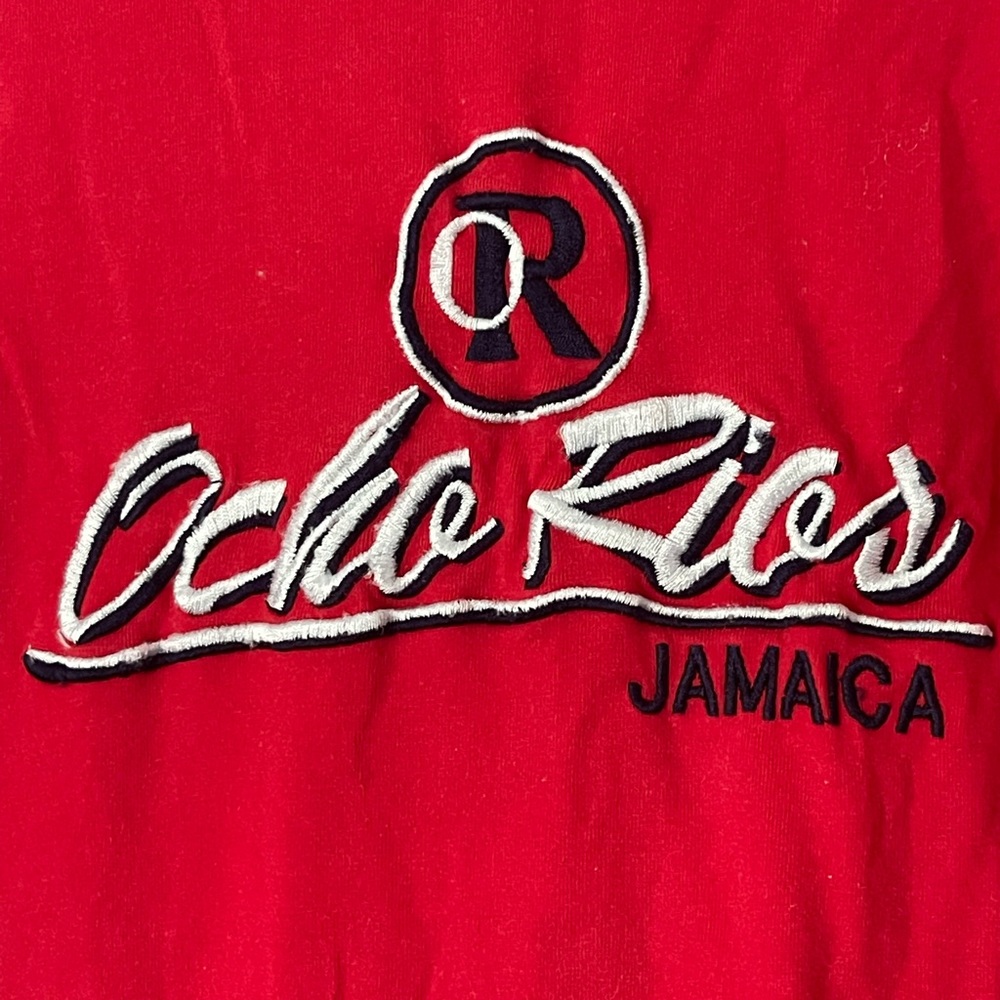 extra large red Jamaica t-shirt